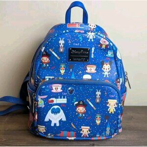 Loungefly Disney Parks Mini Backpack CHIBI Mickey And Friends Blue